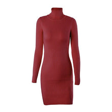 Load image into Gallery viewer, TURTLENECK SWEATER DRESS