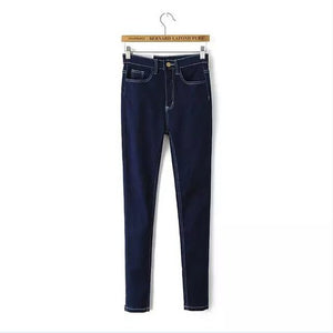 HI-RISE JEANS IN DARK BLUE