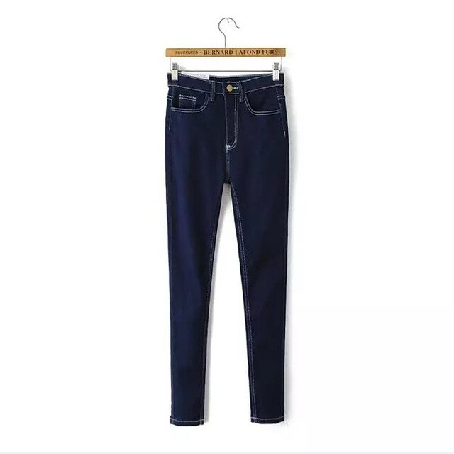 HI-RISE JEANS IN DARK BLUE