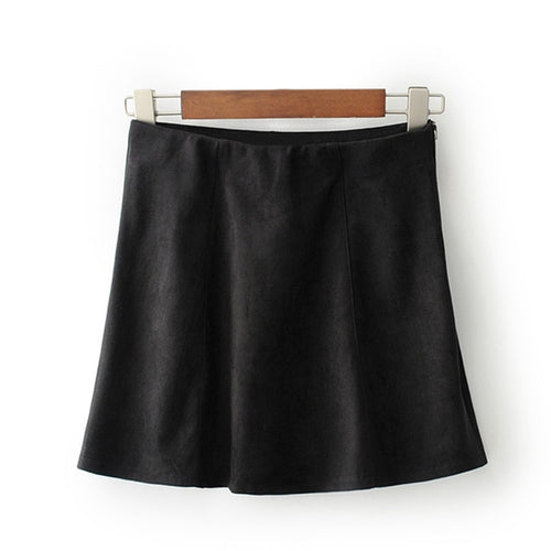 SUEDE MINI SKIRT