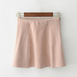 SUEDE MINI SKIRT