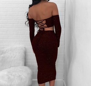 LONG SLEEVE SET DRESS