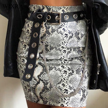 Load image into Gallery viewer, SNAKESKIN MINI SKIRT