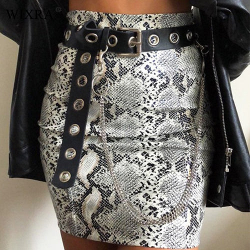 SNAKESKIN MINI SKIRT