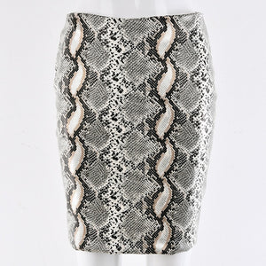 SNAKESKIN MINI SKIRT