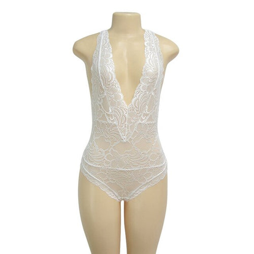 TRANSPARENT LACE BODYSUIT