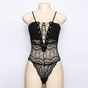 TRANSPARENT LACE BODYSUIT