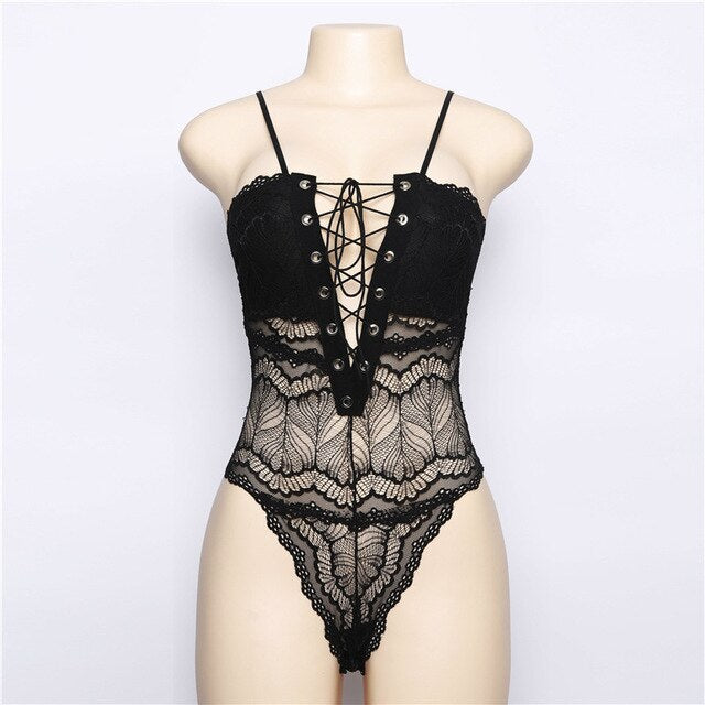 TRANSPARENT LACE BODYSUIT