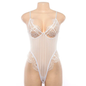 TRANSPARENT LACE BODYSUIT