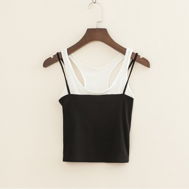 CHILLIN COLLECTION® TWO PIECES CROP TOP WITH STRAPS