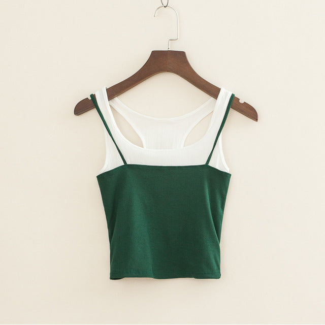 CHILLIN COLLECTION® TWO PIECES CROP TOP WITH STRAPS