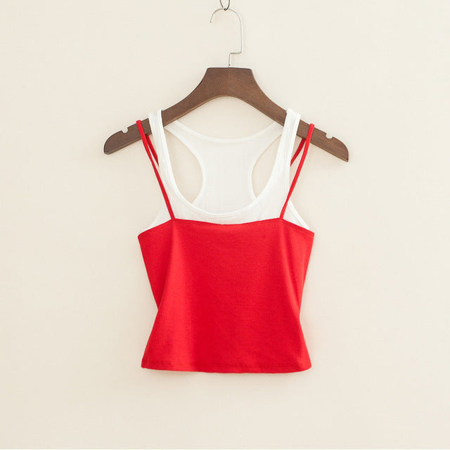 CHILLIN COLLECTION® TWO PIECES CROP TOP WITH STRAPS