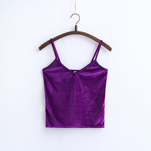 CHILLIN COLLECTION® VELVET CROP TOP