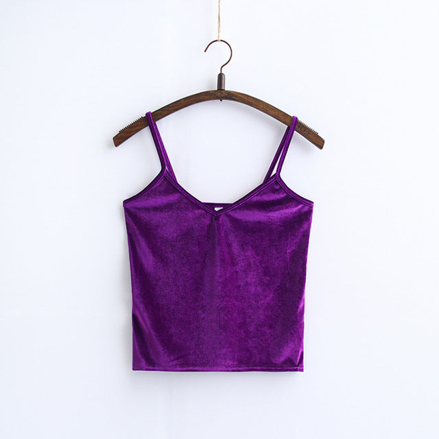 CHILLIN COLLECTION® VELVET CROP TOP