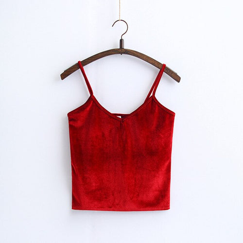 CHILLIN COLLECTION® VELVET CROP TOP