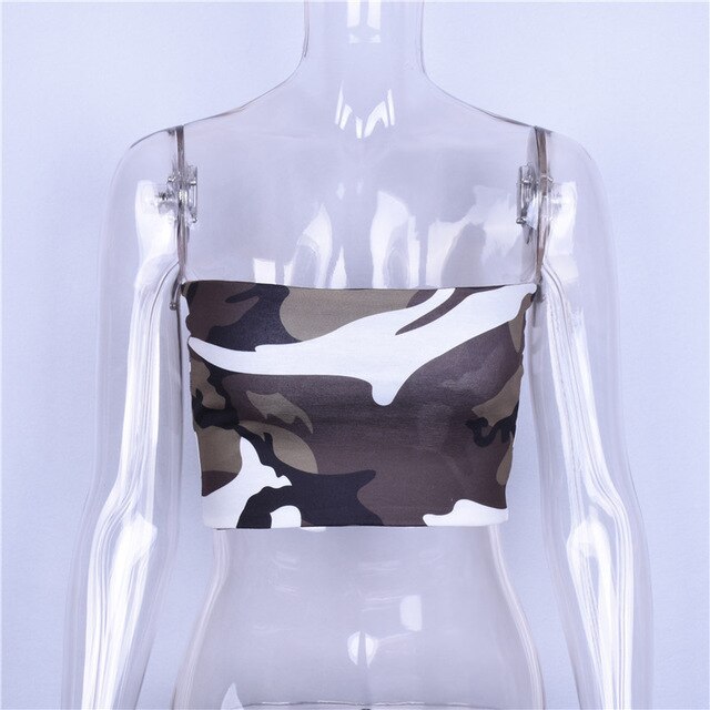 CHILLIN COLLECTION® CAMOUFLAGE CROP TOP